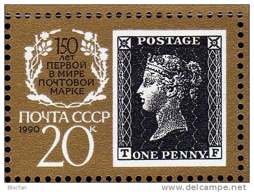 Rarität 150 Jahre Briefmarken SU Kleinbogen 6067 I Plus II ** 30€ Black Penny Von GB - Sammlungen