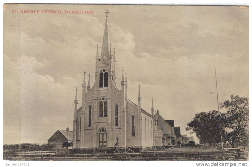 CANADA - NEW BRUNSWICK - BARACHOIS - ST. HENRI´S CHURCH - HOMES - 1910 - Autres & Non Classés