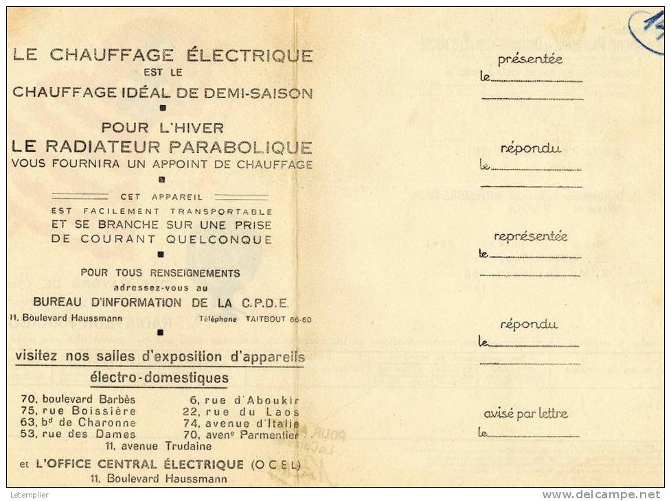 C.P.D.E 1934 - Elektriciteit En Gas