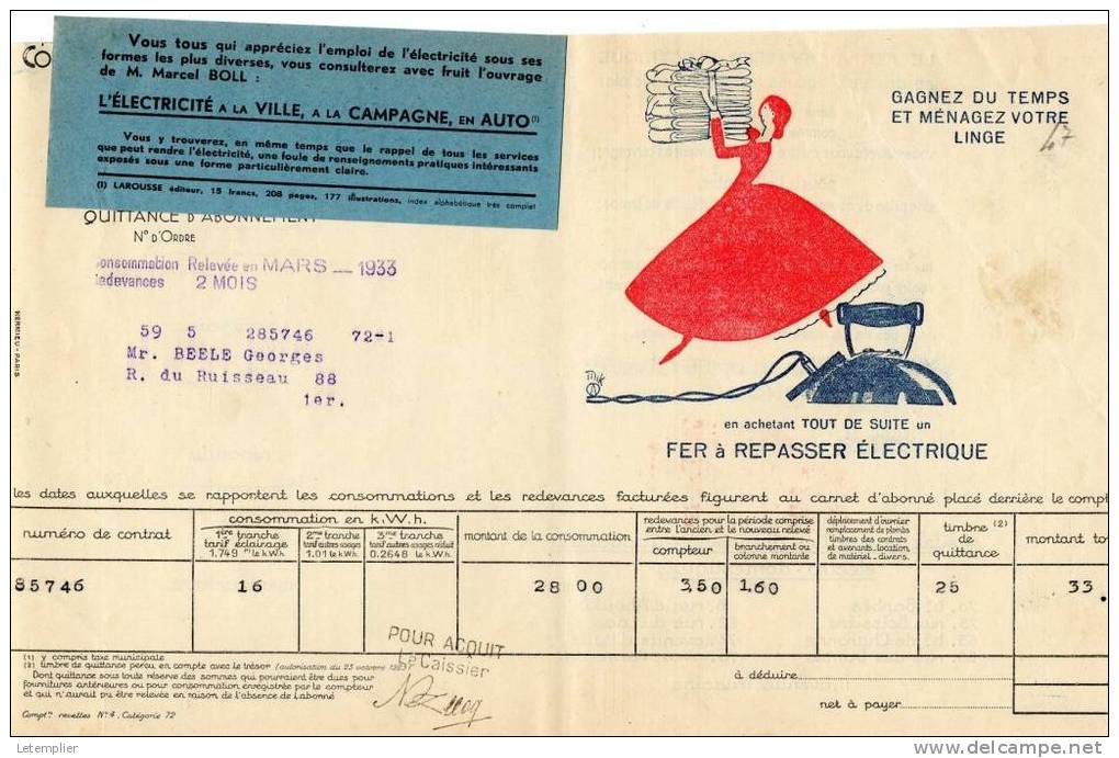 C.P.D.E 1933 - Electricité & Gaz