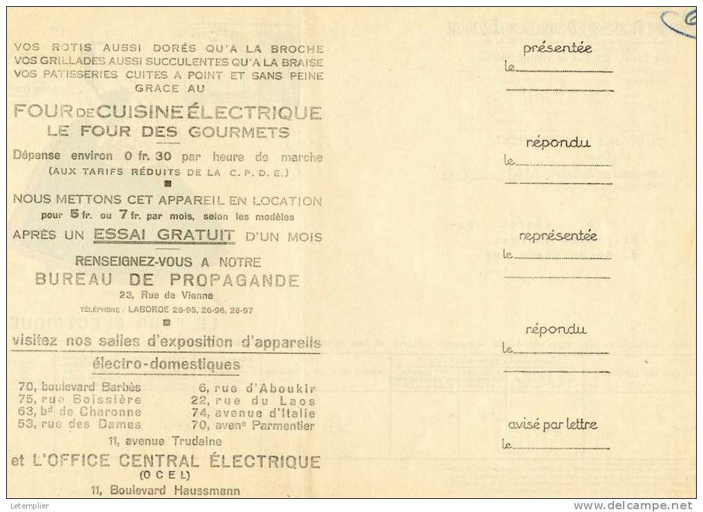 C.P.D.E 1933 - Electricity & Gas