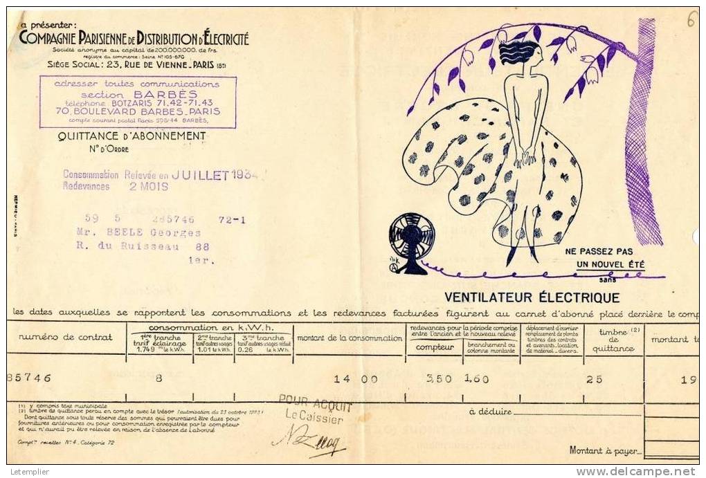 C.P.D.E 1934 - Elektriciteit En Gas