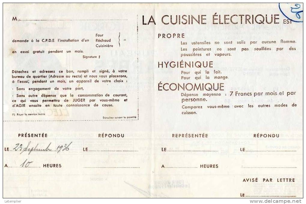 C.P.D.E 1936 - Electricity & Gas