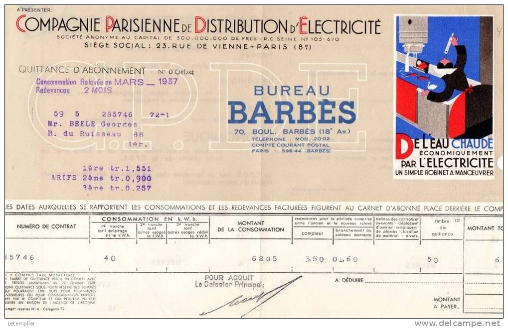 C.P.D.E 1937 - Electricity & Gas