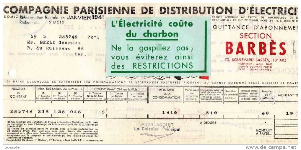 C.P.D.E 1941 - Elektriciteit En Gas