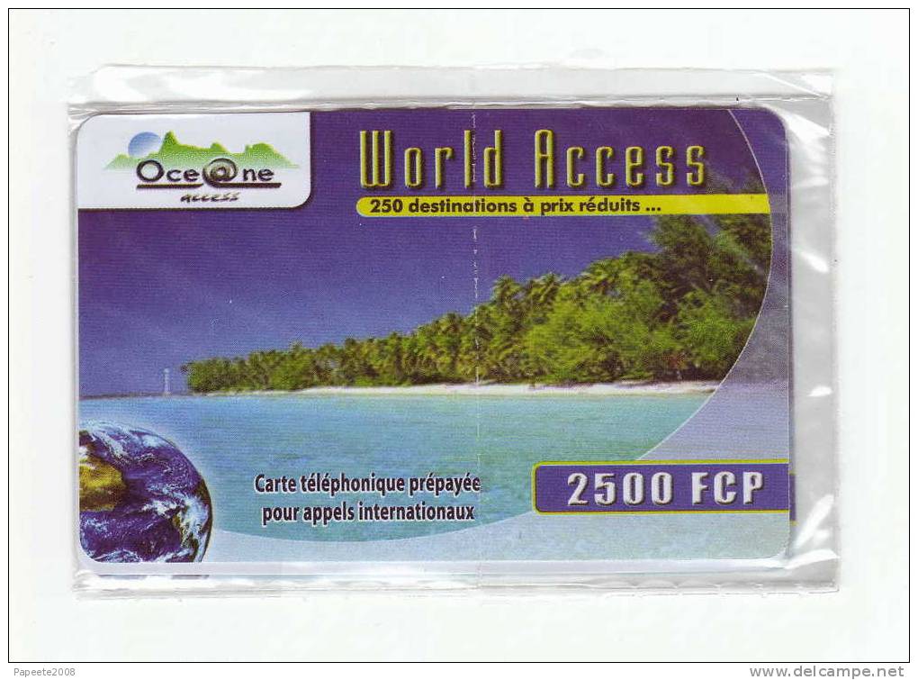 Polynésie Française / Océane Access - Carte Prépayée / 2 500 FCFP - "Plastifiée" - NSB - French Polynesia