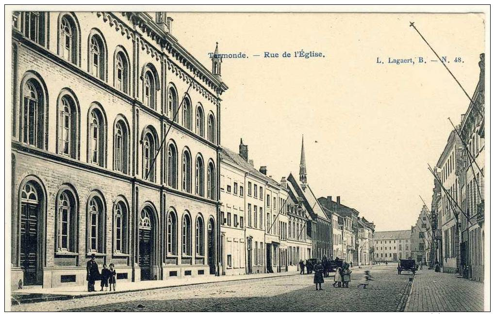 Dendermonde - Kerkstraat - Uitg. L. Lagaert, Brussel - Dendermonde