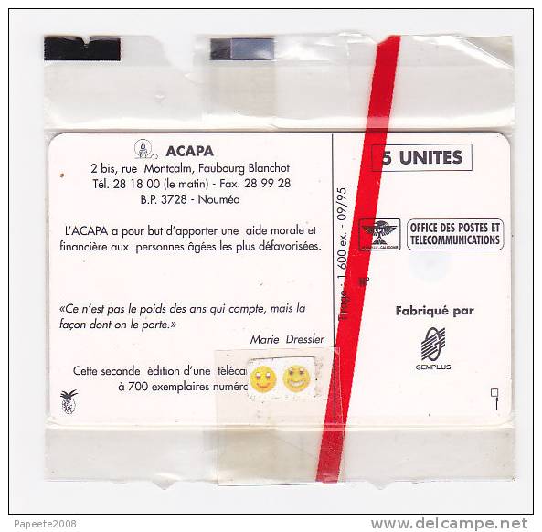 NC33A (non Numéroté) - ACAPA 2 - 09 / 1995 - GEM 11 / 1B (rouge) - NSB - New Caledonia