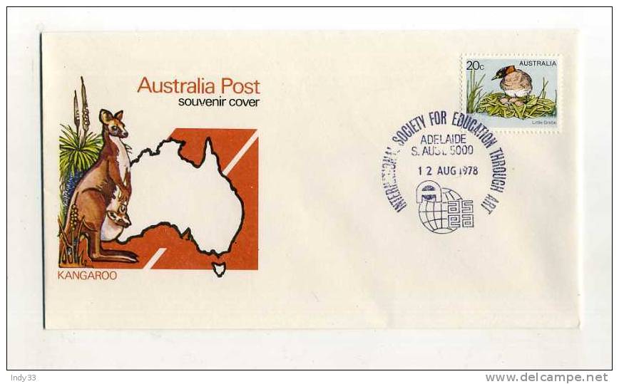 - AUSTRALIE MARCOPHILIE  . INTERNATIONAL SOCIETY FOR EDUCATION THROUGH ART . SOUVENIR COVER 12/8/78 - Bolli E Annullamenti