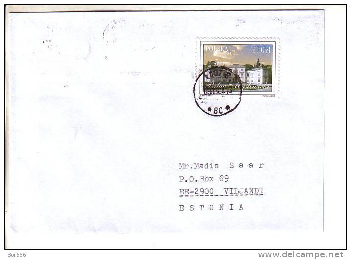GOOD POLAND Postal Cover To ESTONIA 2004 - Good Stamped: Architecture - Briefe U. Dokumente