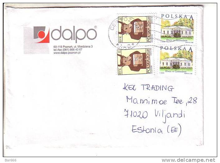 GOOD POLAND Postal Cover To ESTONIA 2005 - Good Stamped: Architecture - Brieven En Documenten