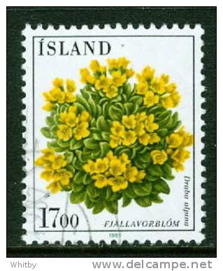 Iceland 1985 17k Draba Alpina #605 - Used Stamps
