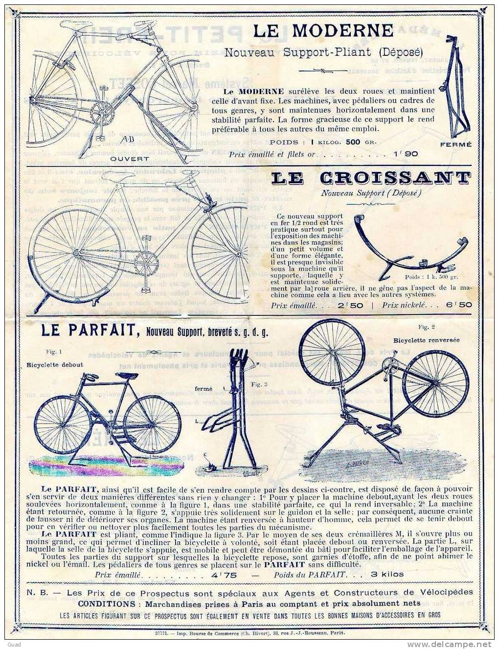 CYCLISME - Accessoires Pour Cycles 2 Pages Taille 22x27 - Autres & Non Classés