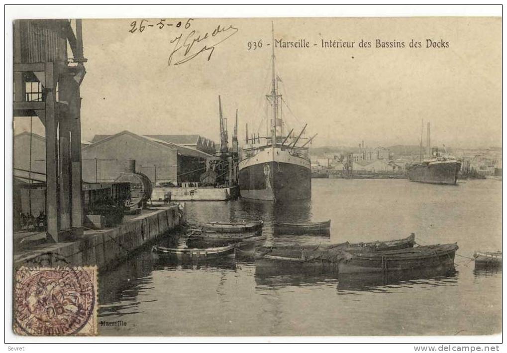 MARSEILLE. - Intérieur Des Bassins Des Docks - Joliette