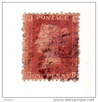 1858-64 Nº 26 Rojo 1p Plancha 78 HMMH. Dorso Escritura Lapiz Tinta. - Used Stamps