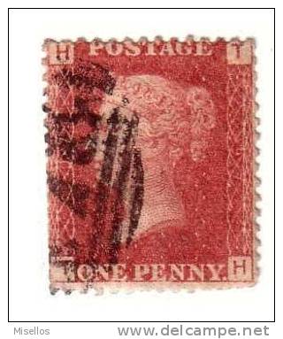 1858-64 Nº 26 Rojo 1p Plancha 97  Dientes Lateral E Inferior - Usados