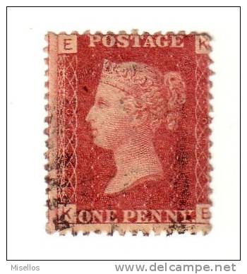 1858-64 Nº 26 Rojo 1p Plancha 99 EKKE - Usados