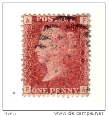 1858-64 Nº 26 Rojo 1p Plancha 100 AFFA - Oblitérés