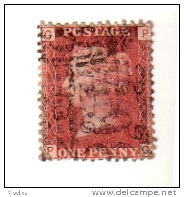 1858-64 Nº 26 Rojo 1p Plancha 110     GPPG - Usados