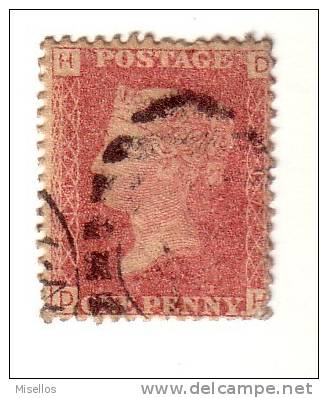 1858-64 Nº 26 Rojo 1p. Plancha 117  HDDH - Used Stamps