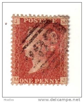 1858-64 Nº 26 Rojo 1p  Plancha 120  JMMJ - Gebraucht