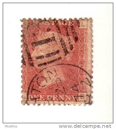 1858-64 Nº 26 Rojo 1p. Plancha 138  BLLB - Used Stamps