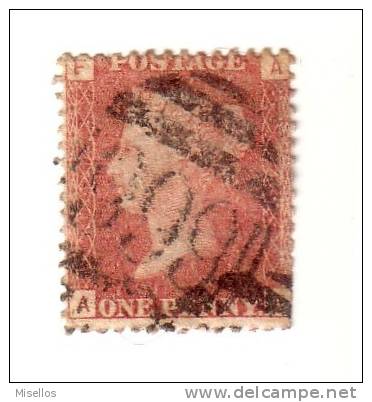 1858-64 Nº 26 Rojo 1p. Plancha 141 FAAF Dientes Lado Derecho. - Used Stamps