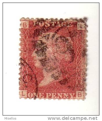 1858-64 Nº 26 Rojo 1p. Plancha 151  BLLB - Used Stamps