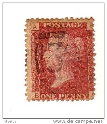 1858-64 Nº 26 Rojo 1p. Plancha 152  ABBA - Used Stamps