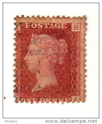 1858-64 Nº 26 Rojo 1p. Plancha 154  ABBA - Used Stamps