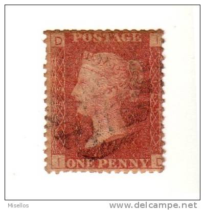 1858-64 Nº 26 Rojo 1p. Plancha 155 DIID - Used Stamps