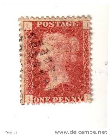 1858-64 Nº 26 Rojo 1p. Plancha 175 LIIL  . - Used Stamps
