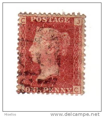 1858-64 Nº 26 Rojo 1p. Plancha 183 CJJC. - Used Stamps