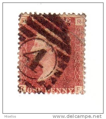 1858-64 Nº 26 Rojo 1p. Plancha 189 FRRF. - Gebraucht