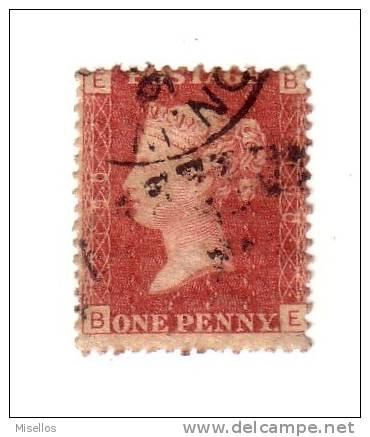 1858-64 Nº 26 Rojo 1p. Plancha 190 EBBE. - Used Stamps