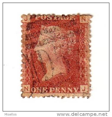 1858-64 Nº 26 Rojo 1p. Plancha 193 JNNJ. - Gebraucht