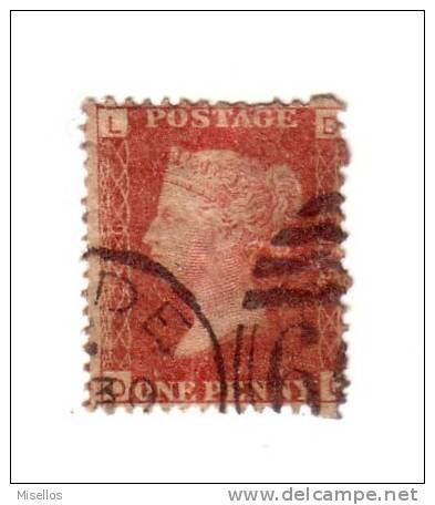 1858-64 Nº 26 Rojo 1p. Plancha 216 LDDL. - Gebraucht