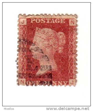 1858-64 Nº 26 Rojo 1p. Plancha 210 - Gebraucht