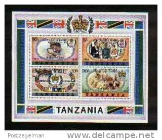 TANZANIA 1977 MNH Block QEII Silver Jubilee Block 12 - Royalties, Royals