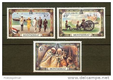 MONTSERRAT 1977 MNH Stamps QE II Silver Jubilee 363-365 - Royalties, Royals