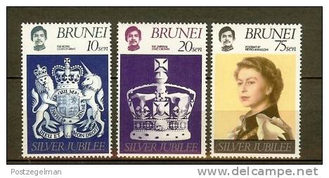 BRUNEI 1977 MNH Stamp  QE II Silver Jubilee Sg264-266 - Royalties, Royals