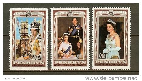 PENRHYN 1977 MNH Stamp  QE II Silver Jubilee 89-91 - Royalties, Royals