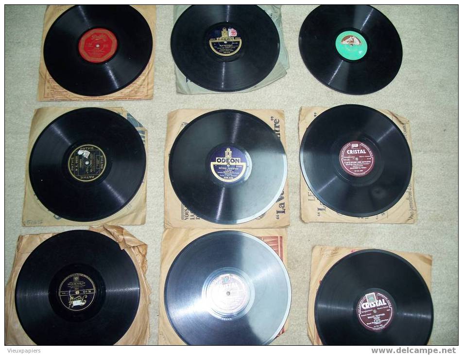 A SAISIR ! LOT DE 16 DISQUES 78 TOURS -  LES TITRES DANS LA DESCRIPTION = Achat Immédiat - 78 T - Disques Pour Gramophone