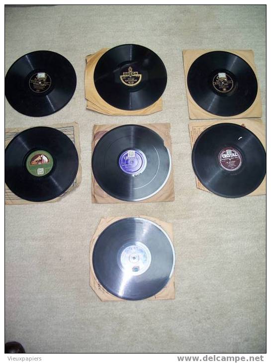 A SAISIR ! LOT DE 16 DISQUES 78 TOURS -  LES TITRES DANS LA DESCRIPTION = Achat Immédiat - 78 Rpm - Schellackplatten