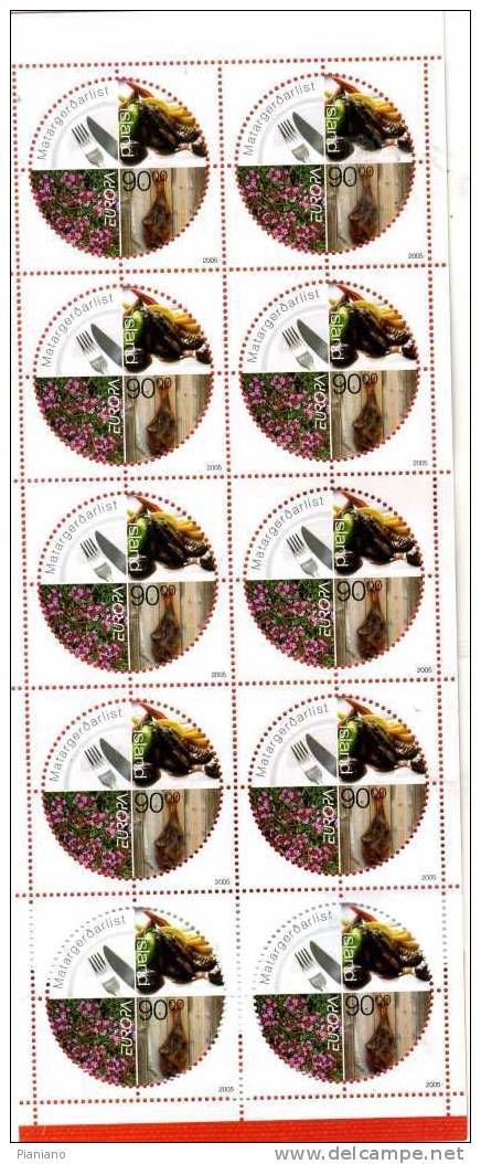 PIA - ISLANDE -  2005 : Europa  Carnet  -  (Yv  1030-31  X  10) - Postzegelboekjes