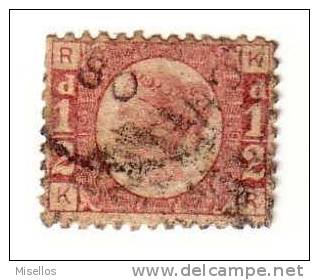 1870 Nº 49 Rojo Carmín 0,5 P. Plancha 19 RKKR. - Gebruikt