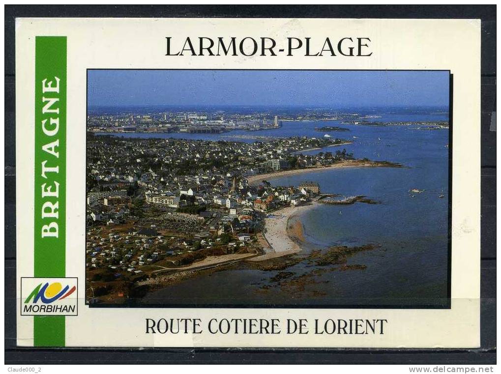 LARMOR PLAGE . Route Cotiére De LORIENT .Vue Générale Aérienne .  Voir Recto - Verso    (H114) - Larmor-Plage