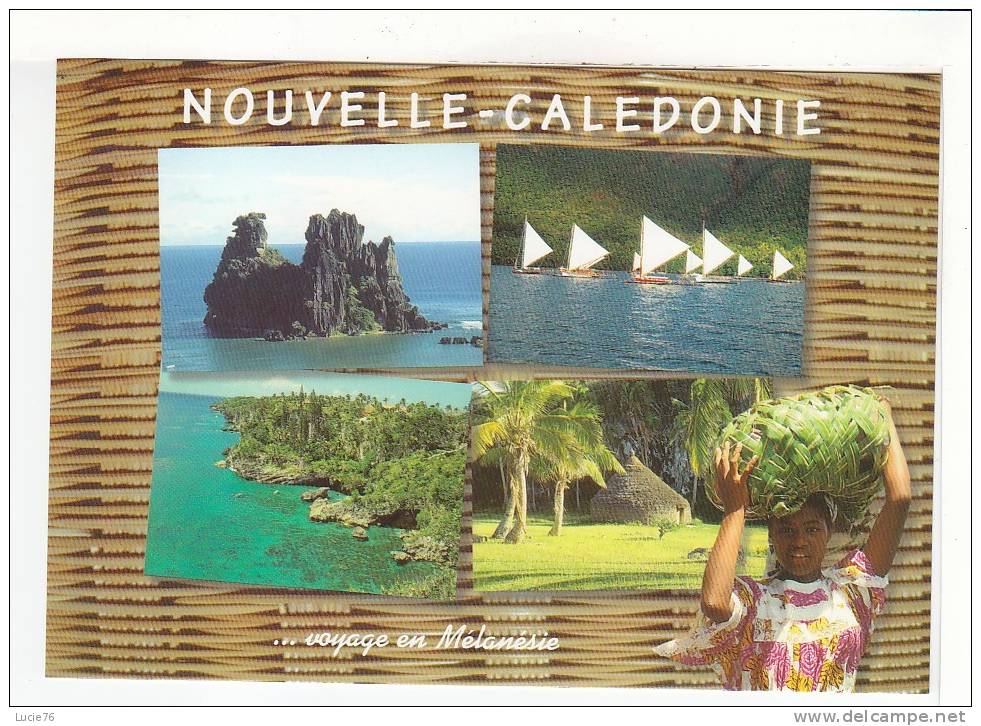 NOUVELLE CALEDONIE- Voyage En Mélanésie - 4 Vues : La Poule De Hienghène - Goro - Lifou - Travaux Mélanésiens  - N° 100b - Nouvelle Calédonie