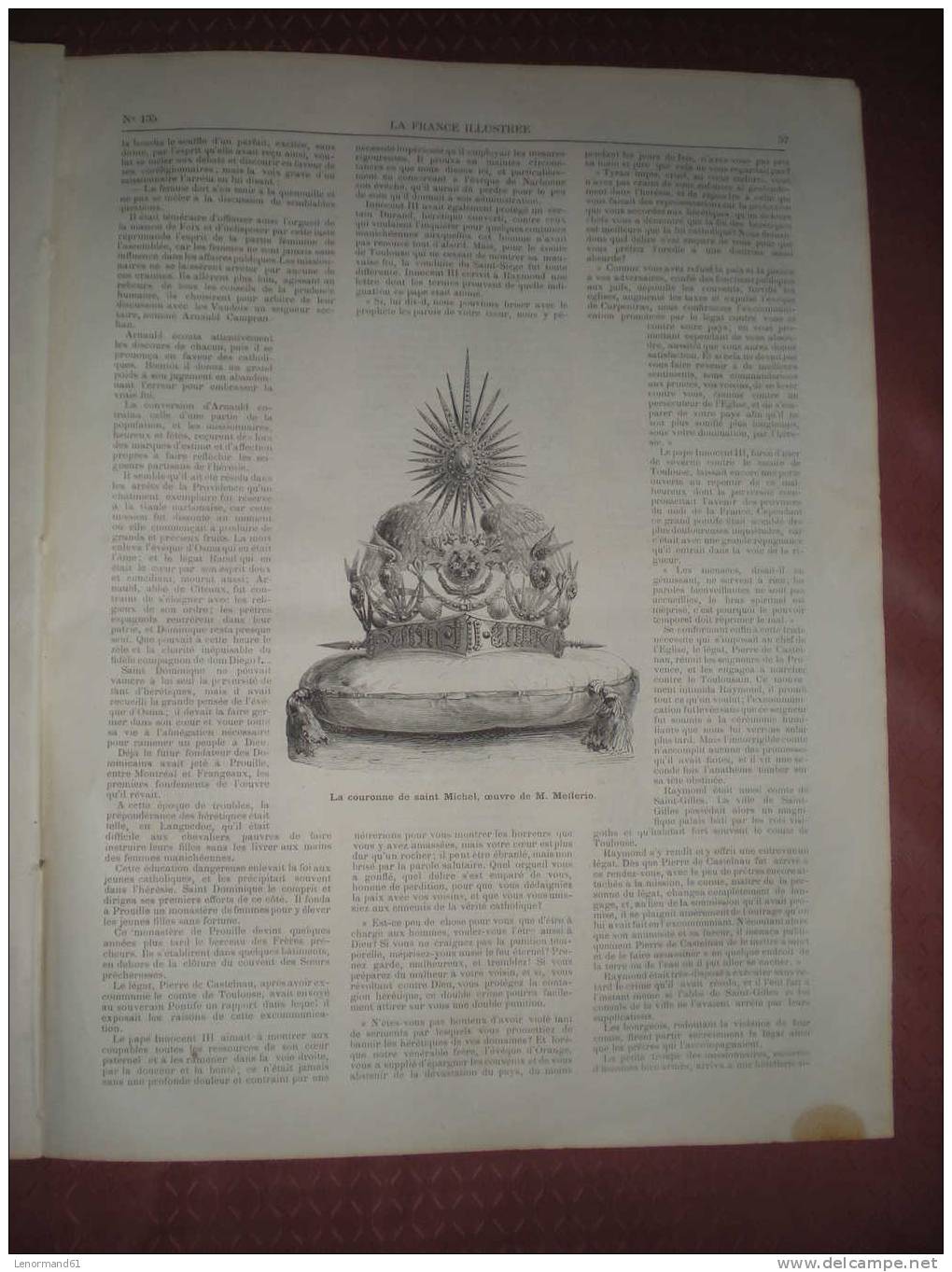 LA FRANCE ILLUSTREE 30/06/ 1877 EVEQUE NANTES GRAND DUC MICHEL ARMEE RUSSE COURONNE SAINT MICHEL MELLERIO CHAM ECHECS RE - Magazines - Before 1900