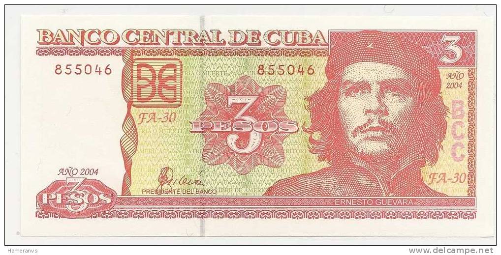 Cuba 3 Pesos 2004  UNC - P. 123 - Cuba
